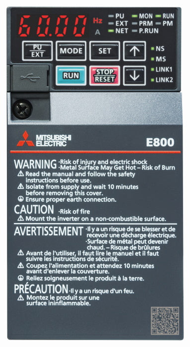 [送料無料] 未使用☆三菱電機 インバーター FR-E820-0.4K-1-60 INVERTER 三相 200V MITSUBISHI☆