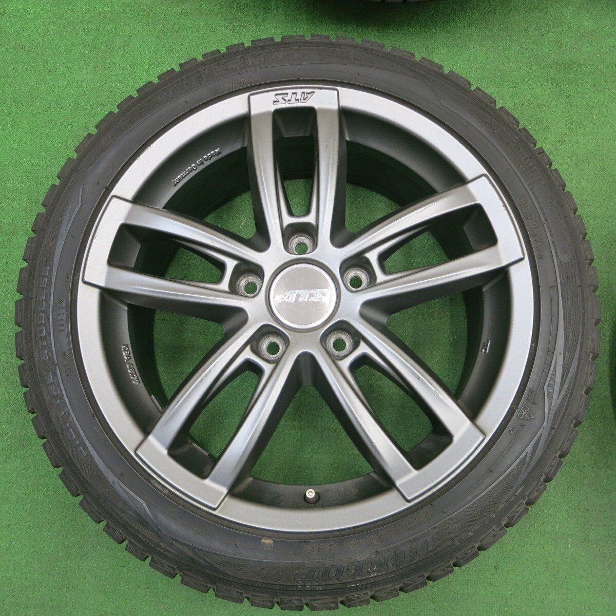 バリ溝！9分★ポルシェ 等 ATS 235/45R18 スタッドレス ダンロップ ウインターマックス WM01 18インチ PCD130/5H★4061801ナス