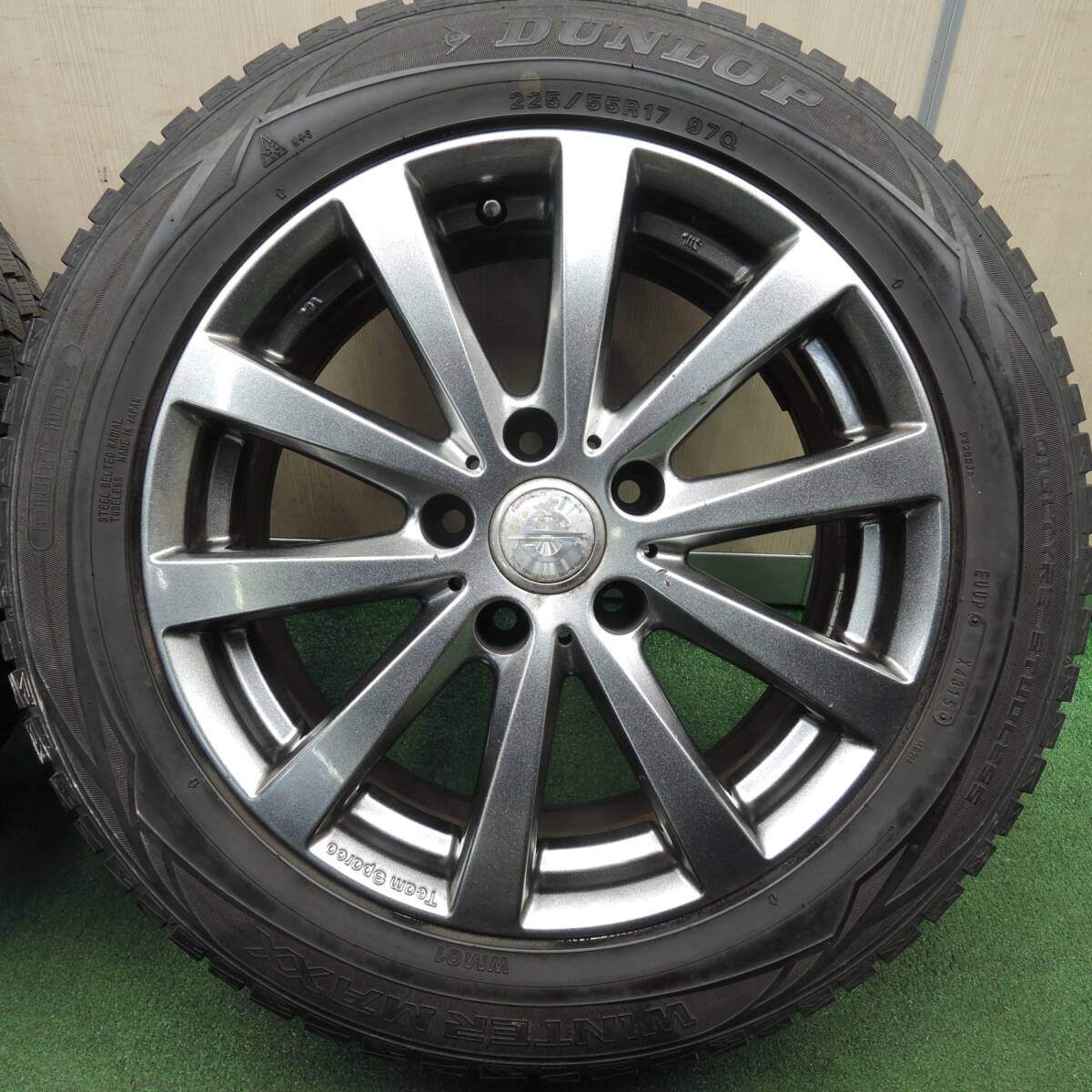 4本価格★BMW等 Team Sparco 225/55R17 スタッドレス ダンロップ ウインターマックス WM01 PCD120/5H★4030104TNス
