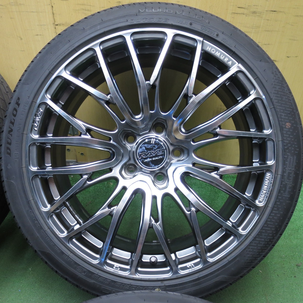 *送料無料* バリ溝！21年！キレイ！9分★RAYS HOMURA 2X10BD 235/40R19 ダンロップ VEURO VE304 レイズ ホムラ PCD114.3/5H★4041605クノ