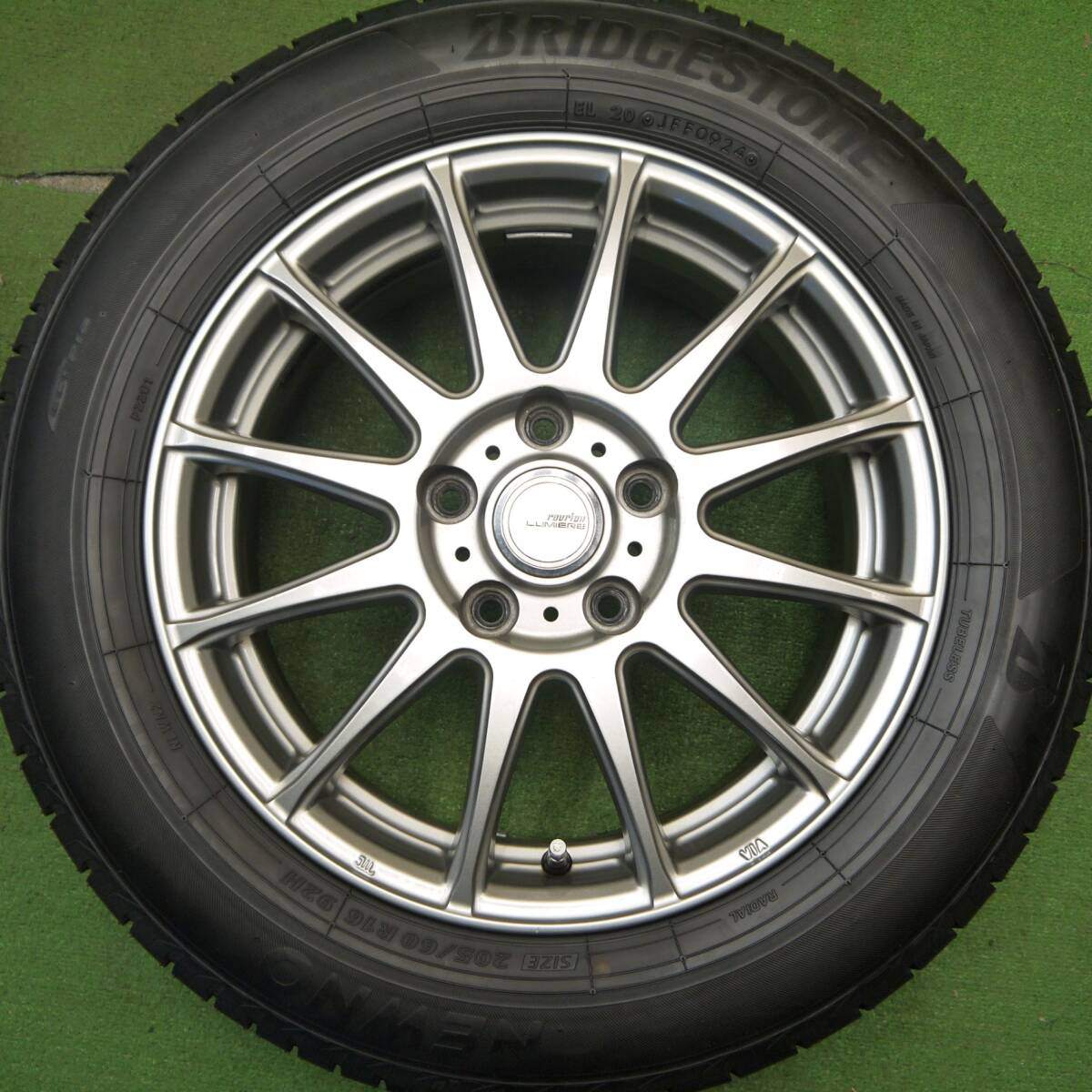 タイヤほぼ未使用 24年 綺麗★205/60R16 ブリヂストン NEWNO ravrion LUMIERE ラブリオン ニューノ PCD114.3/5H★5031901Hノ