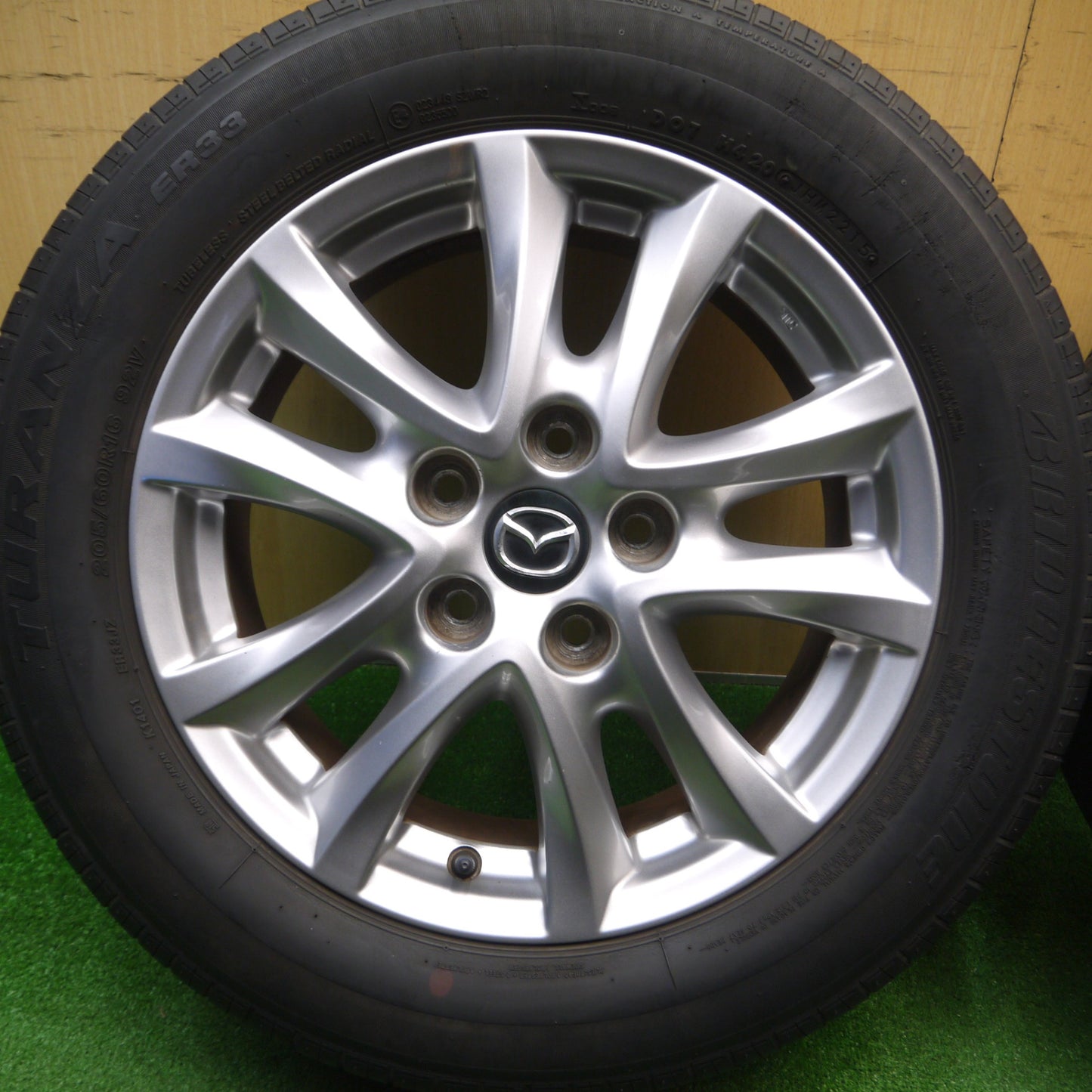 [送料無料] 4本価格★マツダ アクセラ 純正 205/60R16 ブリヂストン トランザ ER33 16インチ PCD114.3/5H★5011708Hノ