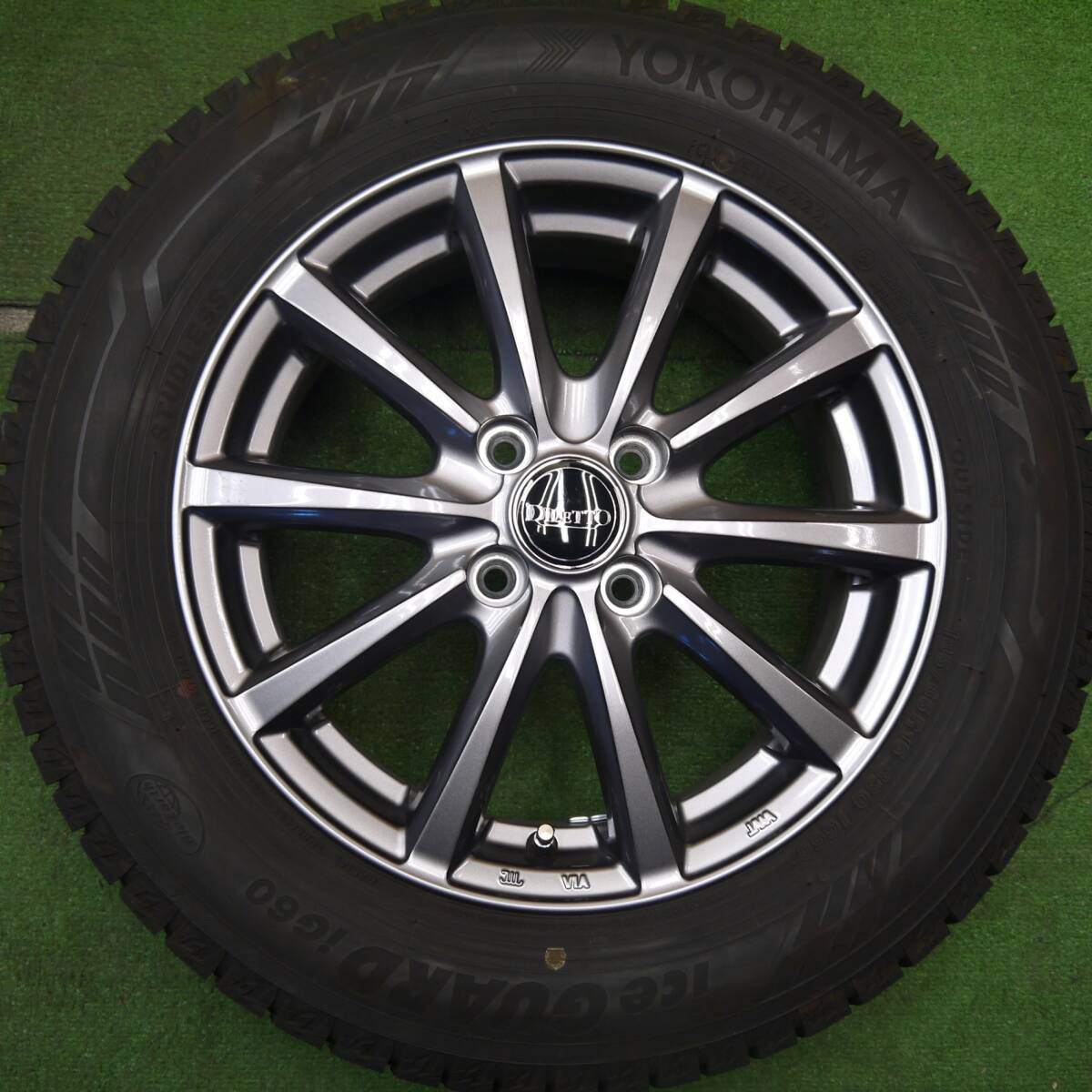バリ溝！22年！キレイ！9.5分★スタッドレス 185/65R15 ヨコハマ アイスガード iG60 DILETTO ディレット 15インチ PCD100/4H★5033105Hス