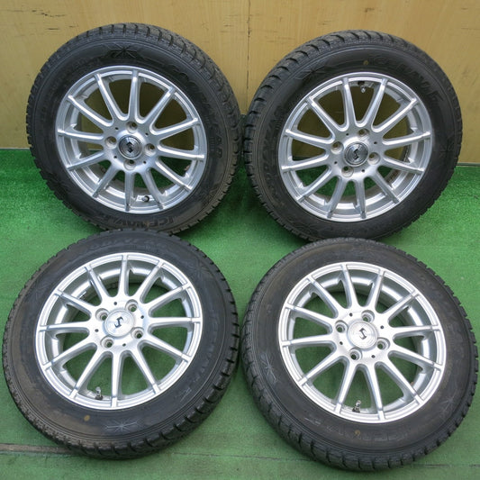 超バリ溝！ほぼ10分★スタッドレス 155/65R14 グッドイヤー アイスナビ6 社外 アルミ 14インチ PCD100/4H★6050508HAス