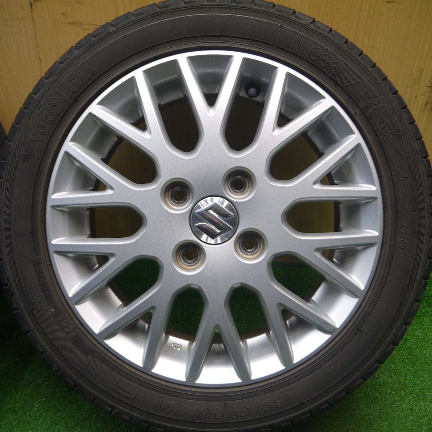 [送料無料] キレイ★スズキ MRワゴン 純正 165/55R14 ヨコハマ エコス ES300 14インチ PCD100/4H★4120205Hノ