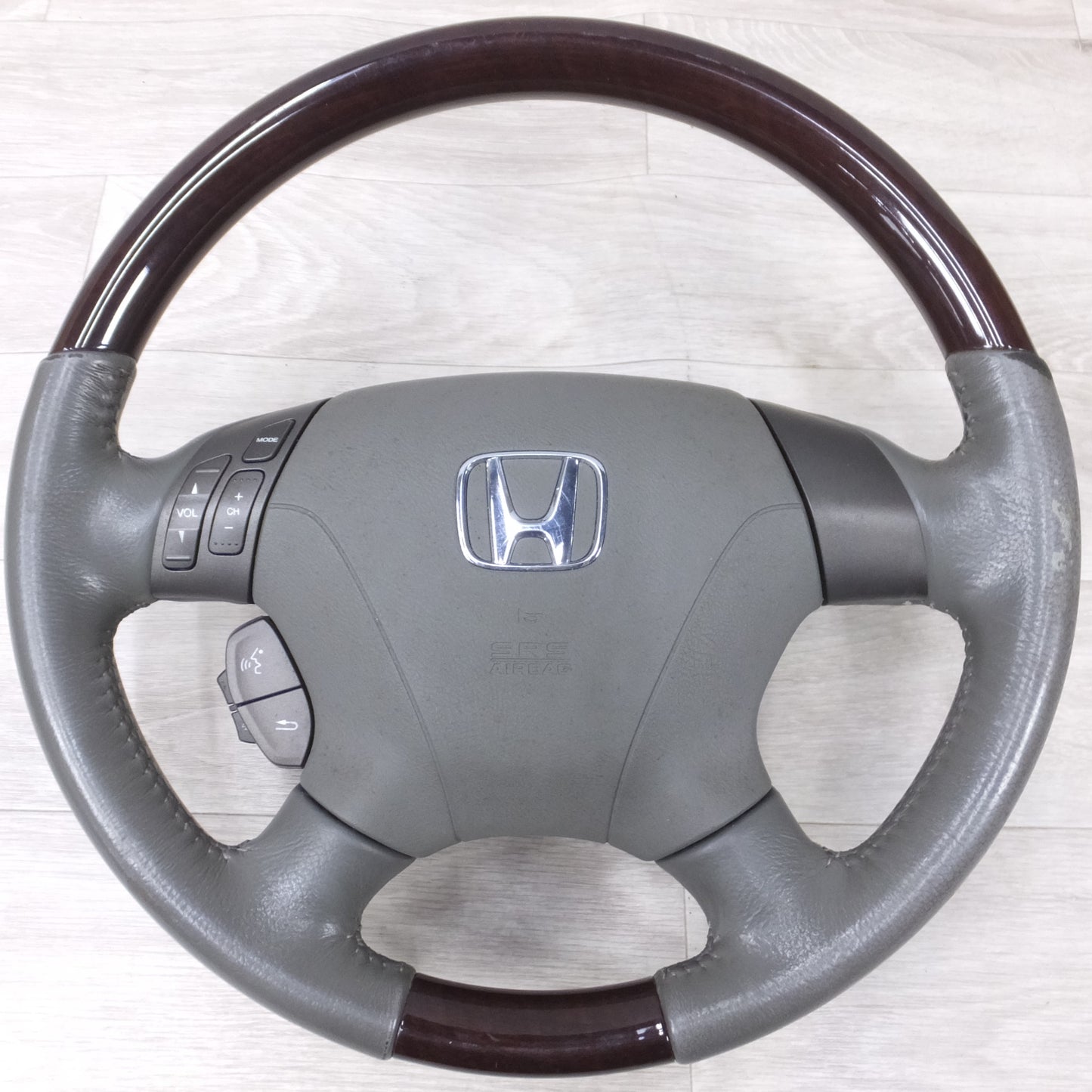 [送料無料] ◆ホンダ エリシオン 純正 RR1 ウッド レザー コンビ ステアリング ハンドル HONDA◆