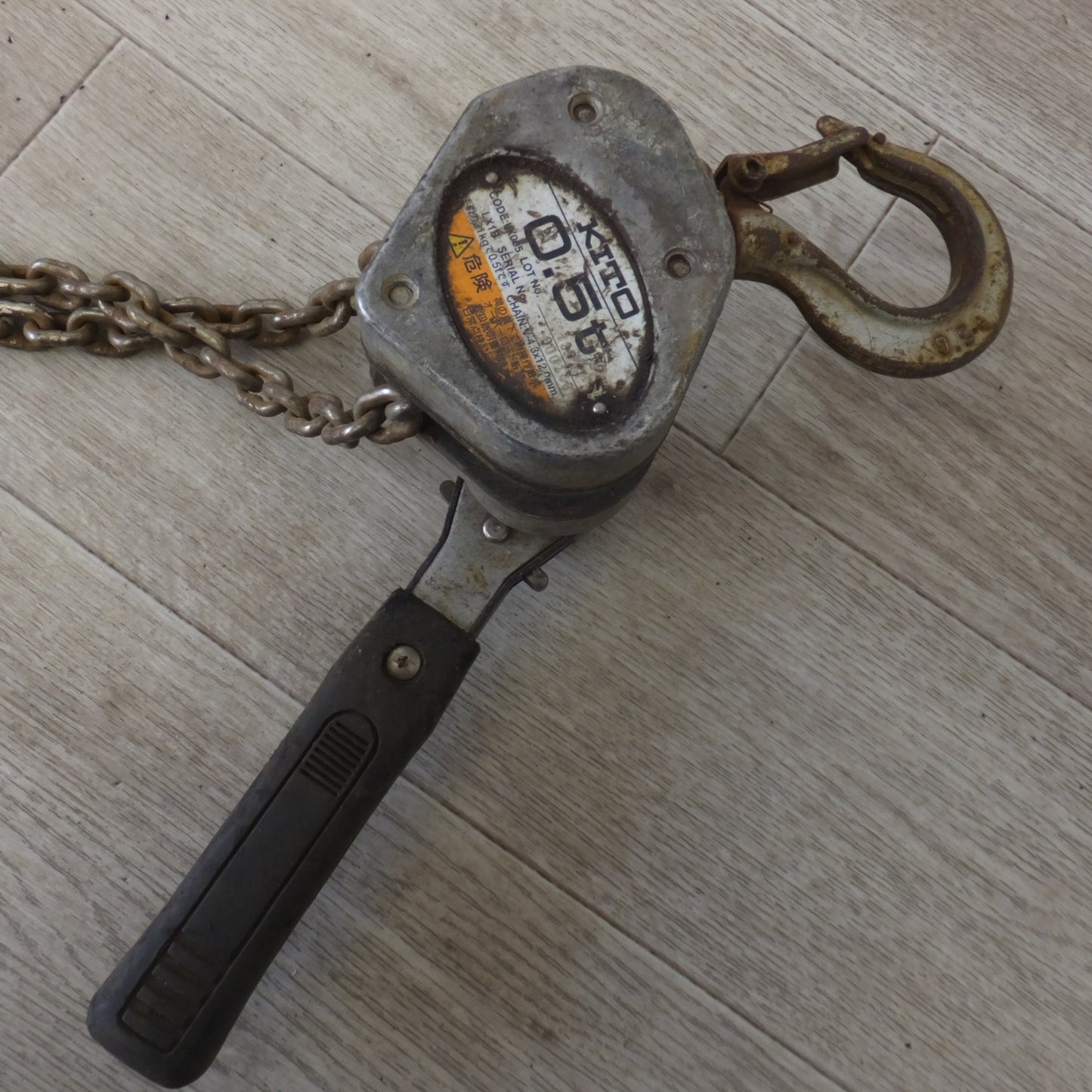 [送料無料] ★キトー KITO レバーブロック LX005 LX1B 0.5t　CHAIN V-4.3×12.0mm　手引力 31kg 0.5t(3)★