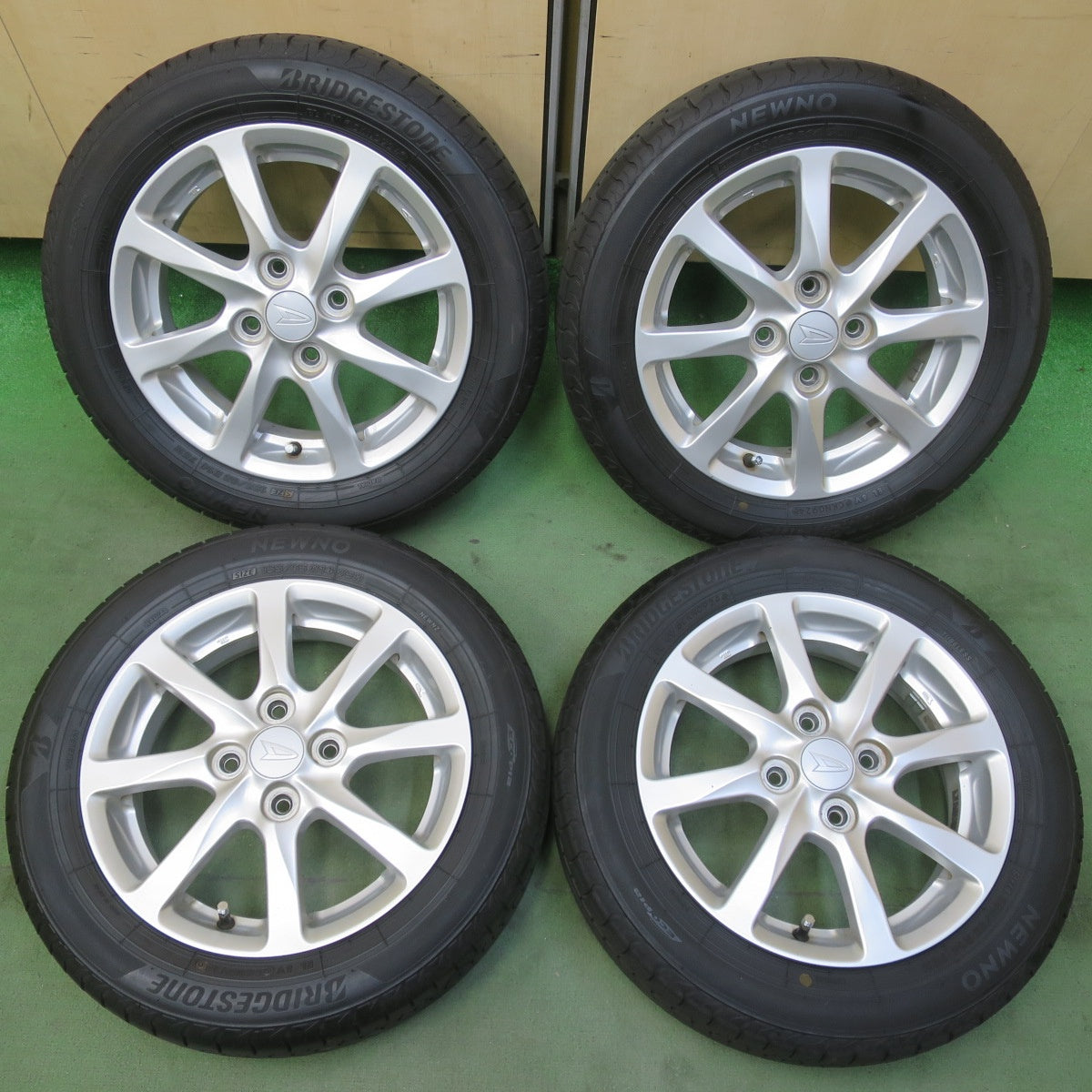 バリ溝！24年！8.5分◎ダイハツ ムーヴ タント 等 純正 155/65R14 ブリヂストン NEWNO ニューノ 14インチ PCD100/4H◎6081211イノ