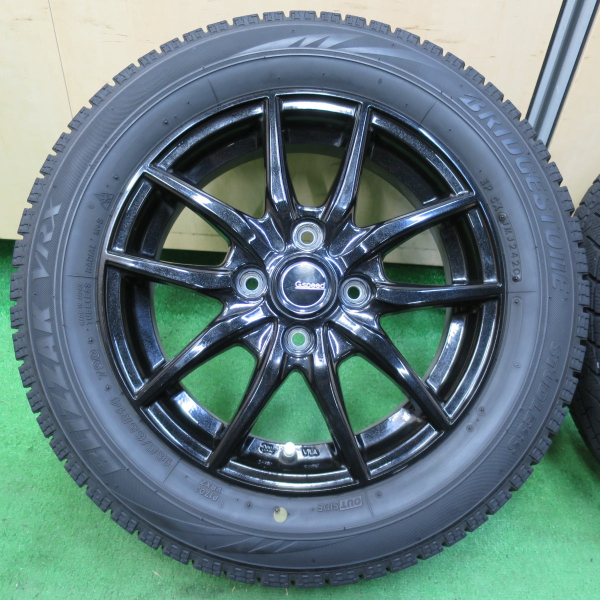 *送料無料* キレイ！20年★スタッドレス G.speed 165/65R14 ブリヂストン ブリザック VRX G.speed Gスピード 14インチ PCD100/4H★4070304イス