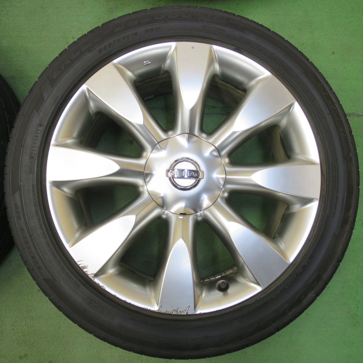 バリ溝！キレイ！8.5分★日産 Y50 フーガ 純正 245/45R18 グッドイヤー イーグル LS2000 hybrid2 18インチ PCD114.3/5H★5082104イノ