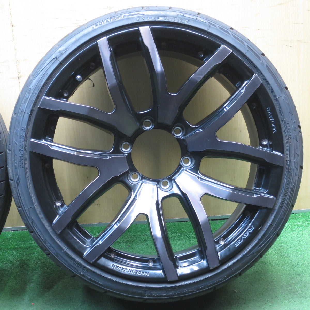 バリ溝！21年！9.5分★RAYS DAYTONA FDX-F6 225/35R20 ニットー NT555 G2 レイズ デイトナ 20インチ PCD139.7/6H★5082601NJノ