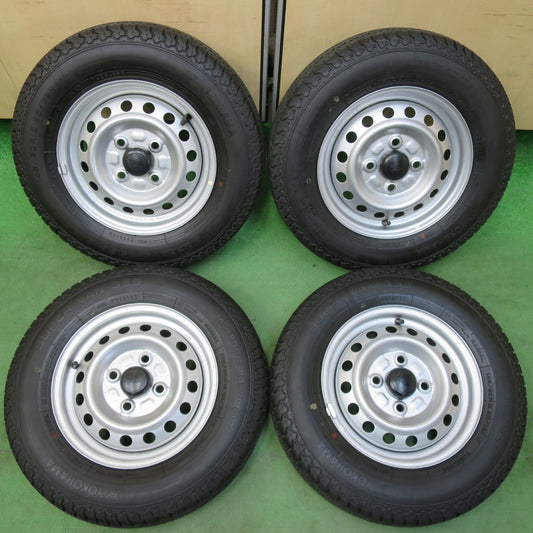 バリ溝！22年！キレイ！ほぼ10分★ダイハツ ハイゼット 純正 スチール 145/80R12 80/78N ヨコハマ SUPER VAN 355 12インチ PCD100/4H★5042507イノ