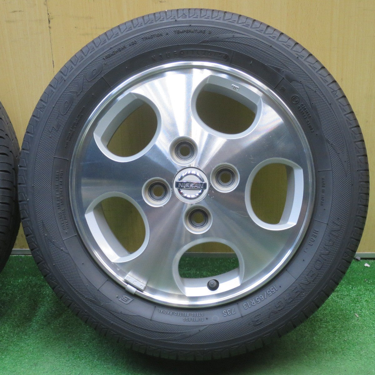 4本価格★日産 オッティ 三菱 eKワゴン 純正 155/65R13 トーヨー ナノエナジー3 13インチ PCD100/4H★6050403NJノ