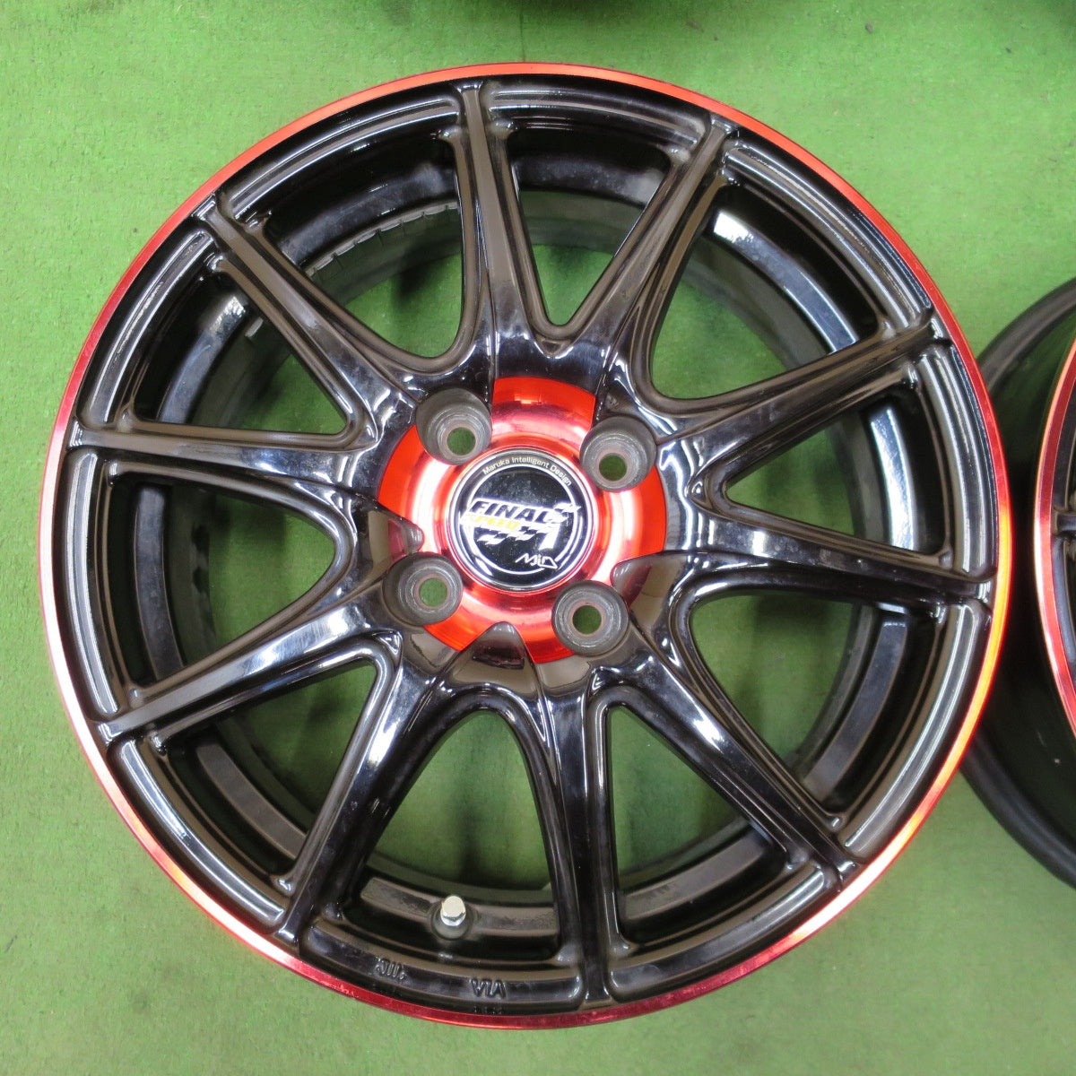 4本価格★FINAL SPEED MiD A-TECH 15インチ ホイール ファイナルスピード マルカ 15×5.5J PCD100/4H★6060904NGホ
