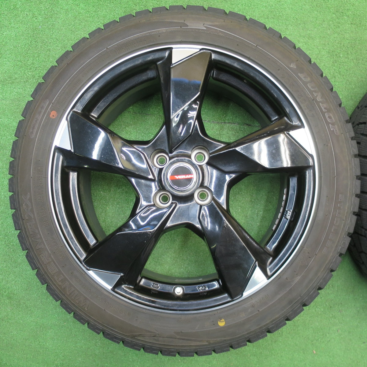 バリ溝！9.5分以上★Lehrmeister PREMIX VERAN V 205/50R17 スタッドレス ダンロップ ウインターマックス WM02 レアマイスター プレミックス ヴェラン PCD100/4H★5121813NJス