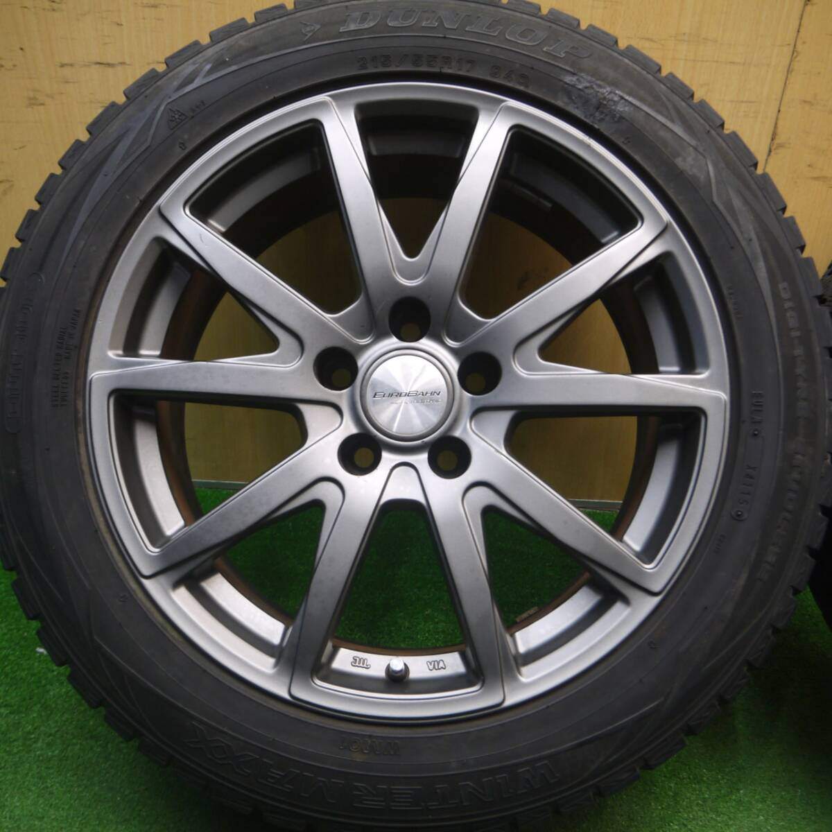 バリ溝！8.5分★ワーゲン等 EUROBAHN SPORTECHNIC 215/55R17 スタッドレス ダンロップ ウインターマックス WM01 17インチ PCD112/5H★5021012Hス