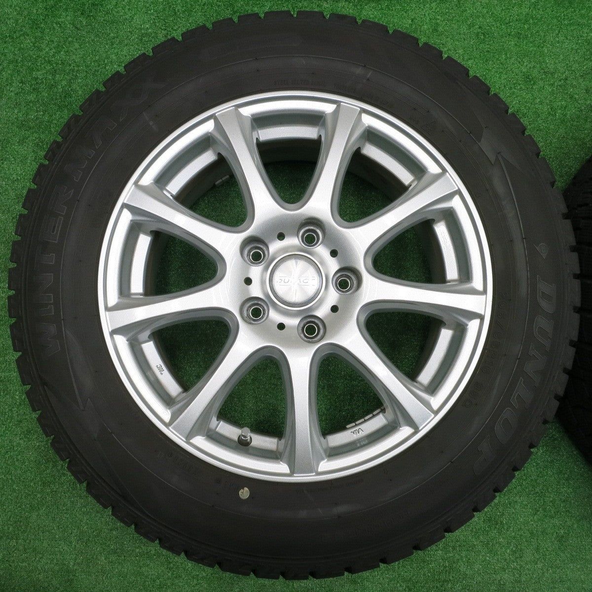 [送料無料] バリ溝！20年！キレイ！9.5分★スタッドレス 205/65R16 ダンロップ ウインターマックス WM02 DUFACT デュファクト PCD114.3/5H★4091304NJス
