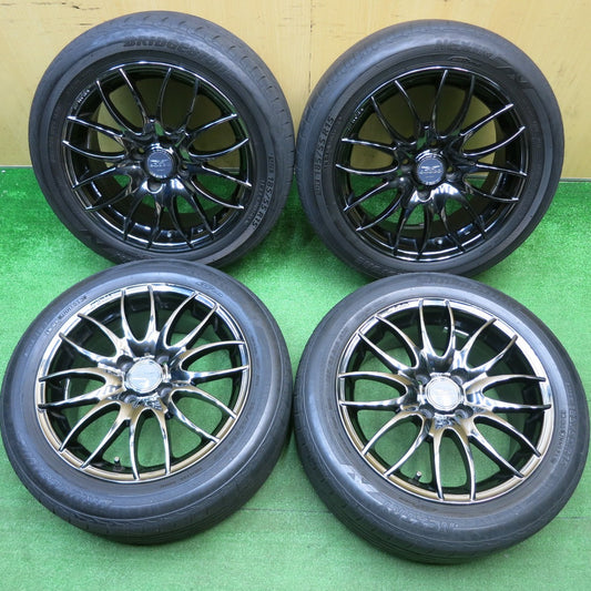 4本価格★WORK STEEZ NICROSS 185/55R15 ブリヂストン ネクストリー エコピア 15インチ ワーク スティーズ ニクロス 15インチ PCD100/4H★6010206HAノ