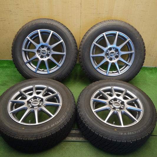 バリ溝！22年！9.5分以上◎プリウス 等 195/65R15 スタッドレス アイスエスポルテ WAREN ヴァーレン 15インチ PCD100/5H◎6090202Hス