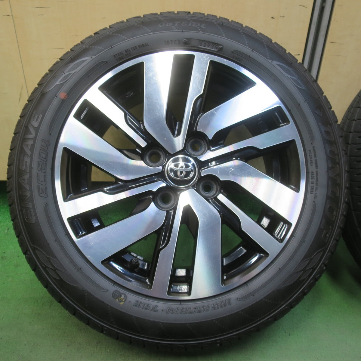 バリ溝！25年！9分★トヨタ ルーミー タンク 純正 165/65R14 ダンロップ エナセーブ EC204 14インチ PCD100/4H★6051403イノ