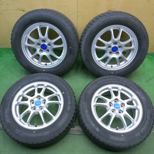 バリ溝！8.5分★プリウス 等 195/65R15 スタッドレス グッドイヤー アイスナビ6 ECO FORME エコフォルム 15インチ PCD100/5H★5081007HAス