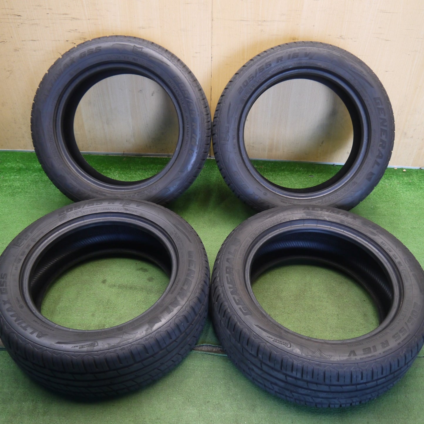 バリ溝！22年！9分★205/55R16 ゼネラル ALTIMAX G55 タイヤ 16インチ アコード ノア ヴォクシー リーフ インプレッサ レガシィ 等★6072101Hノタ