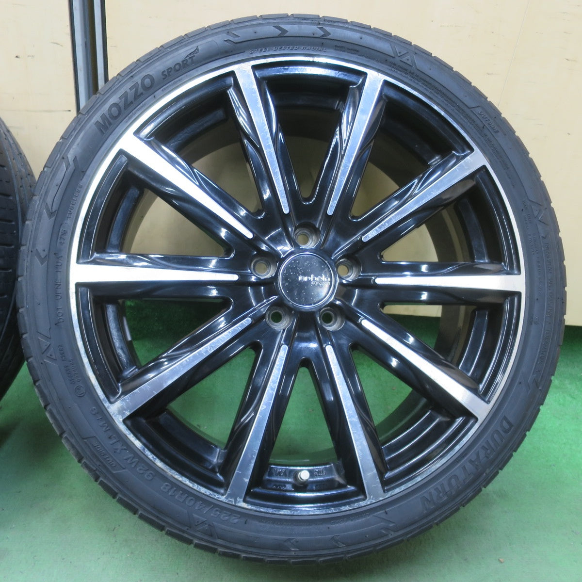 4本価格★プリウス 等 ANHELO CORAZON SKIT 225/40R18 デュラターン MOZZO SPORT アネーロ コラソン スキット 18インチ PCD100/5H★6031901イノ