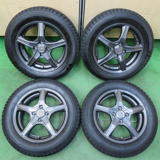 [送料無料] バリ溝！21年！キレイ！9.5分★スタッドレス 185/60R15 ブリヂストン アイスパートナー2 TOPRUN トップラン 15インチ PCD100/4H★4112203イス