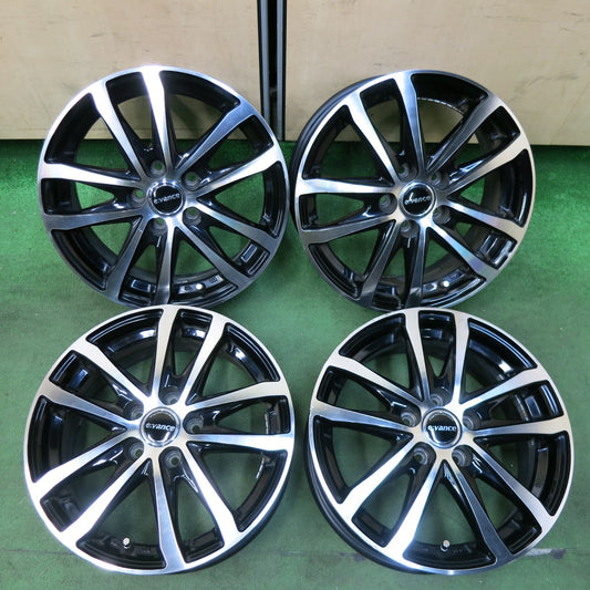 [送料無料] 4本価格★e:vance HA1 15インチ エヴァンス 社外 アルミ ホイール evance 15×6J PCD100/5H★5012810SYホ
