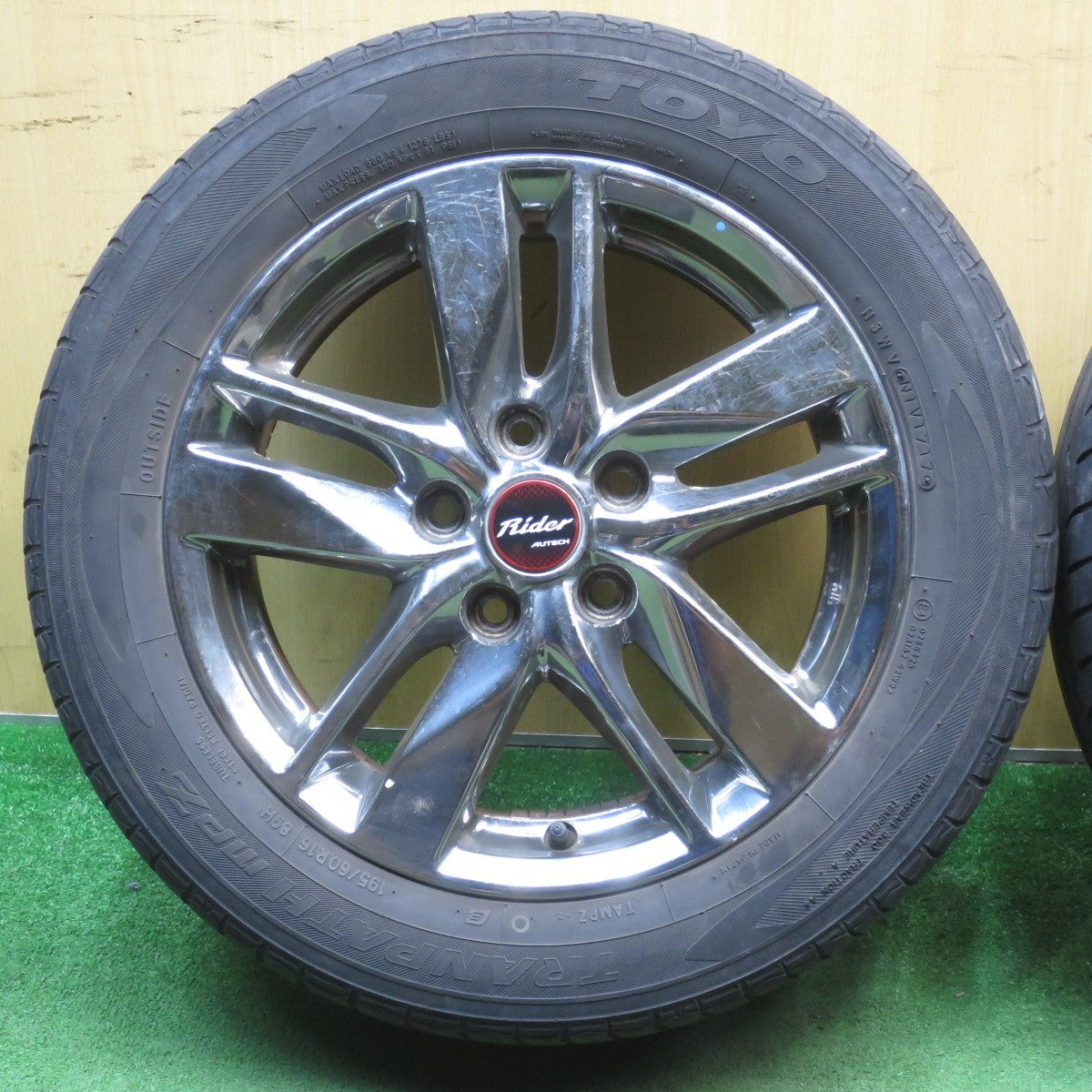4本価格！21年★日産 C26 セレナ ライダー 純正 AUTECH 195/60R16 トーヨー トランパス MPZ Rider オーテック 16インチ PCD114.3/5H★5072904NJス