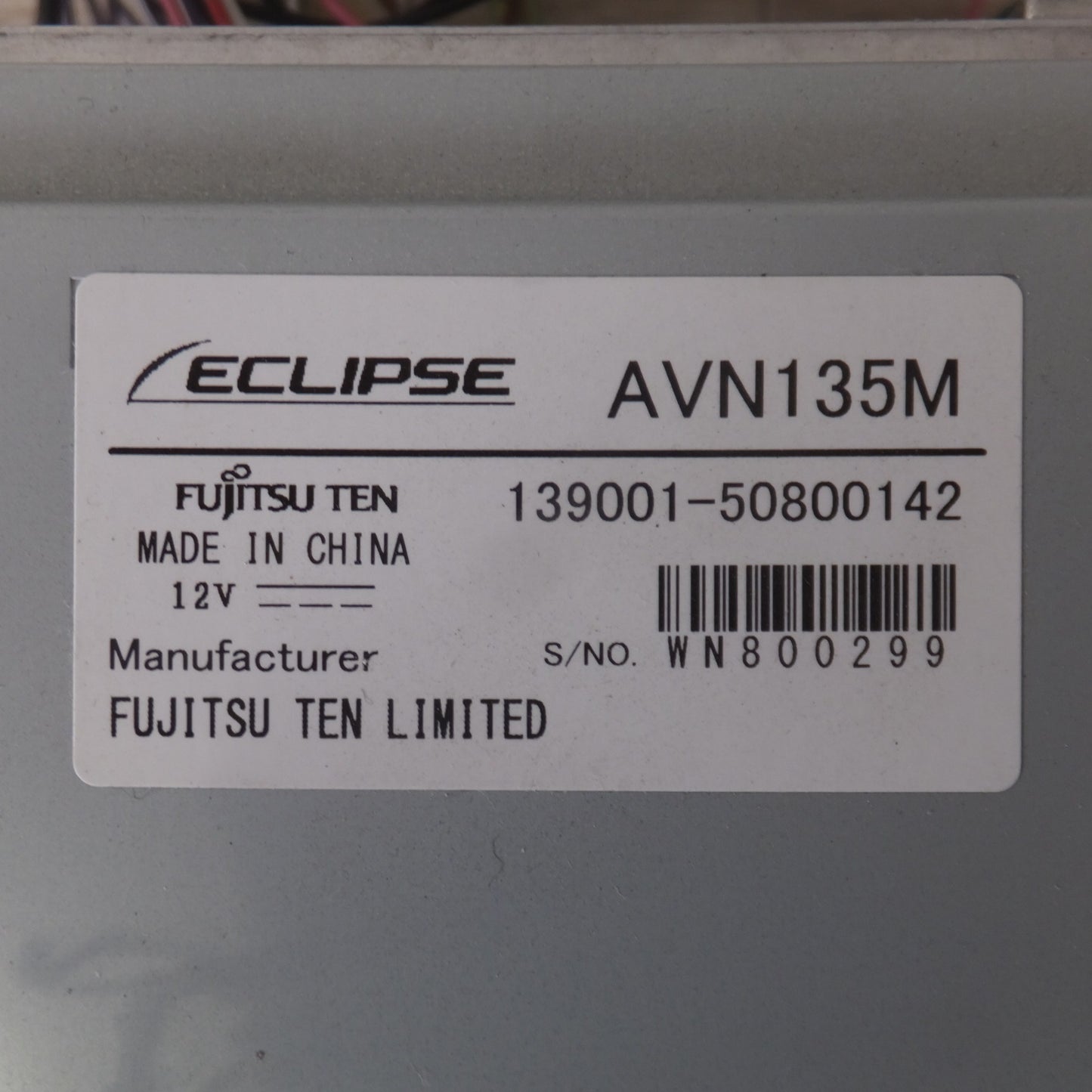 [送料無料] ★富士通テン イクリプス ECLIPSE メモリーナビゲーション AVN135M★