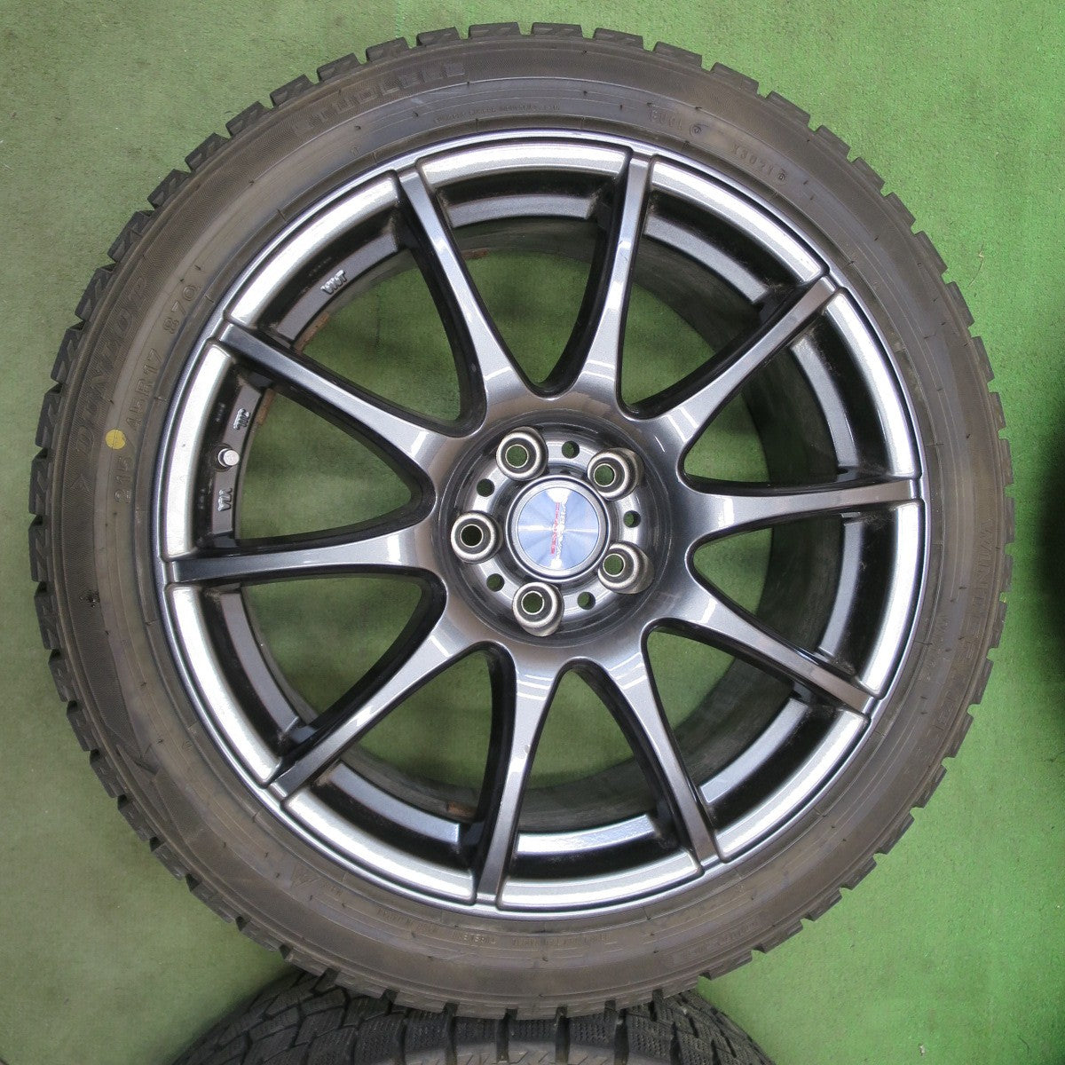 バリ溝！9.5分◎プリウス 86 BRZ 等 215/45R17 スタッドレス ダンロップ ウインターマックス WM02 VELVA CHARGE ヴェルヴァ 17インチ PCD100/5H◎6082502NGス