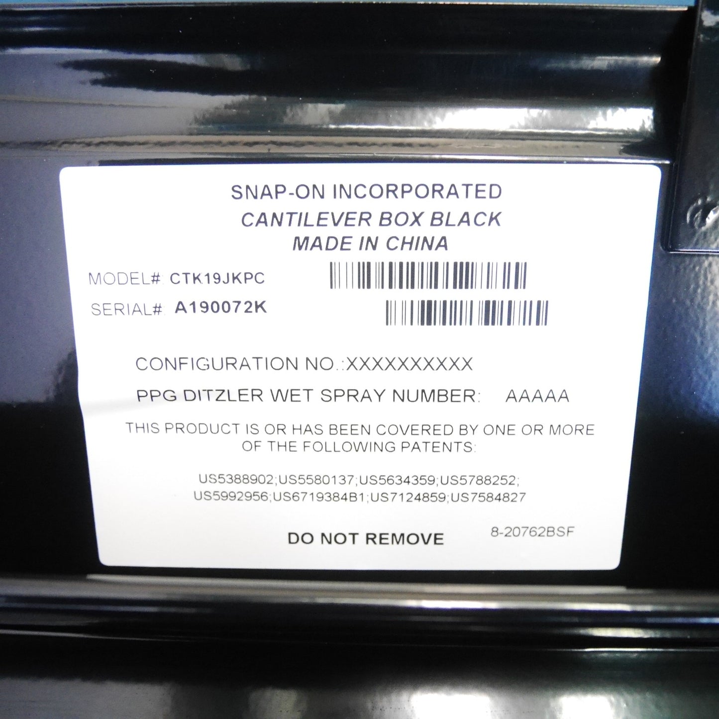 [送料無料] 未使用☆Snap-on スナップオン 携行型 ツール ボックス CTK19JKPC CANTILEVER BOX BLACK カンティレバー型 両開き 工具箱 ブラック 黒☆