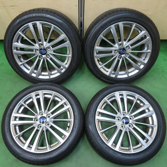[送料無料] バリ溝！9分★スバル インプレッサ スポーツ 純正 205/50R17 ダンロップ ルマン5 LE MANS V 17インチ PCD100/5H★5022116イノ
