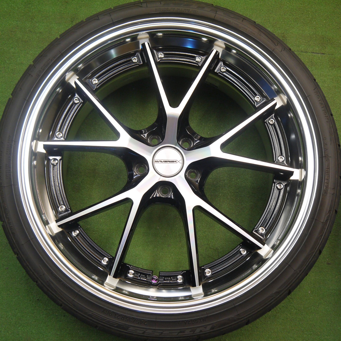 バリ溝！25年！9.5分★MAVERICK MV-905S 245/35R21 ニットー NT555 G2 21インチ マーベリック スーパー フランジ PCD114.3/5H★6030204Hノ