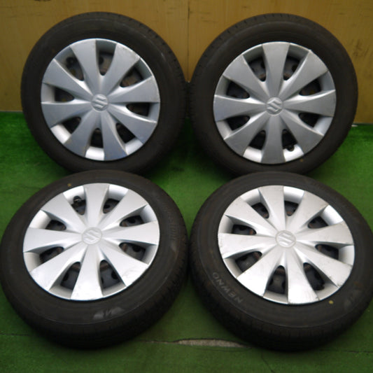 バリ溝！24年！ほぼ10分★スズキ スペーシア 純正 スチール 155/65R14 ブリヂストン NEWNO ニューノ 14インチ PCD100/4H★5041404Hノ