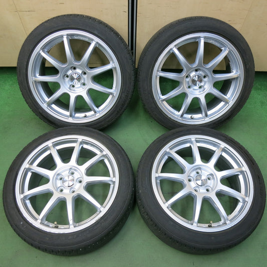 バリ溝！23年！9.5分★カローラ ツーリング 等 215/45R17 ダンロップ エナセーブ EC204 LM-QR 17インチ PCD100/5H★5050211SYノ