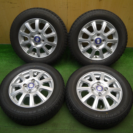 バリ溝！8.5分★スタッドレス 155/65R13 アイス エスポルテ JENEIGE 社外 アルミ 13インチ PCD100/4H★6030302Hス