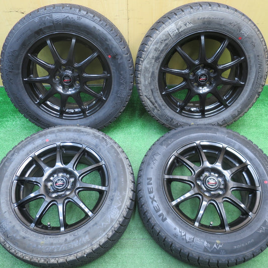 バリ溝！23年！キレイ！9.5分★プリウス 等 LOXARNY SPORT RS-10 195/65R15 スタッドレス ネクセン ウィンガード ice2 ロクサーニ スポーツ 15インチ PCD100/5H★5111903NJス