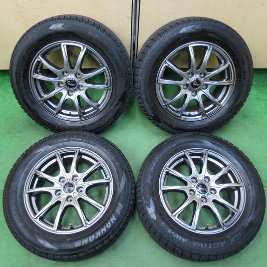 [送料無料] バリ溝！22年！キレイ！9.5分★スタッドレス 215/60R16 ナンカン アイスアクティバ AW-1 Verthandi ヴェルザンディ ヴェルサンディ 16インチ PCD114.3/5H★4112504イス