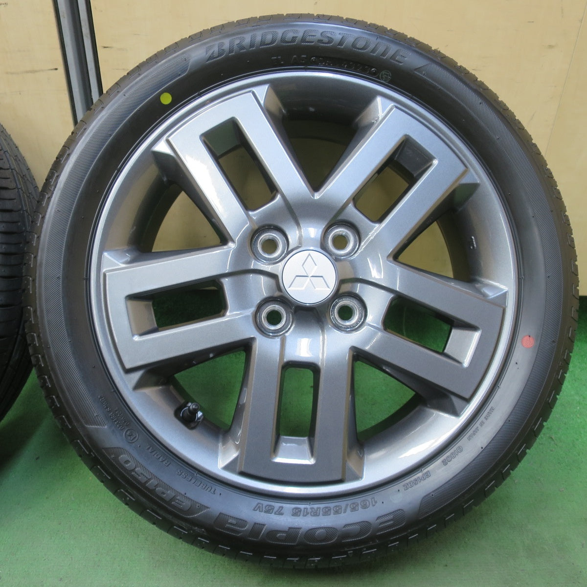 新車外し！23年★三菱 デリカ ミニ 純正 165/55R15 ブリヂストン エコピア EP150 15インチ PCD100/4H★6051308イノ