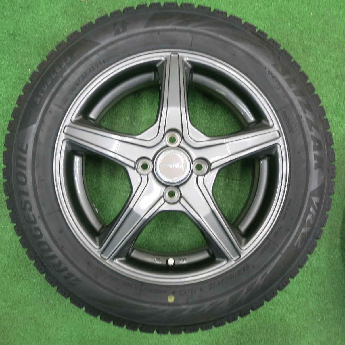 [送料無料] バリ溝！21年！キレイ！9.5分★スタッドレス 175/65R15 ブリヂストン ブリザック VRX2 TOPRUN トップラン 15インチ PCD100/4H★4110906NJス