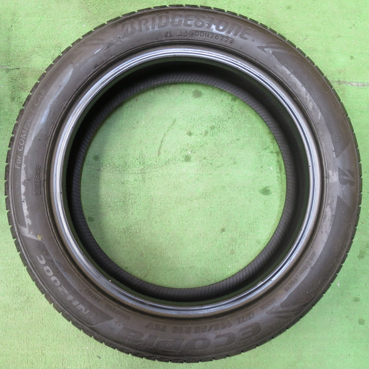[送料無料] バリ溝！22年！9分★165/55R15 ブリヂストン エコピア NH200C タイヤ 15インチ ムーブ タント ワゴンR N-BOX スペーシア等★5022108イノタ