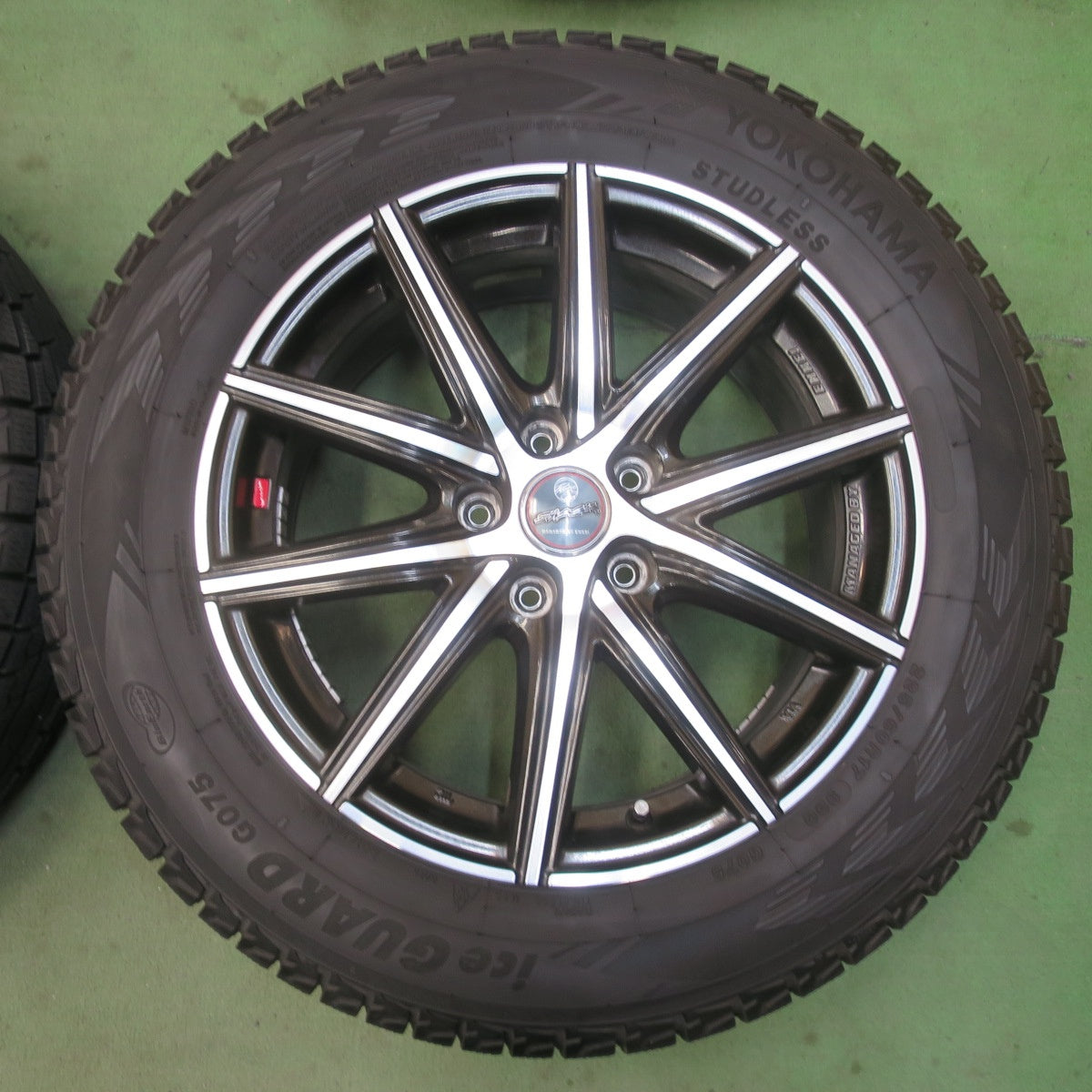 バリ溝！23年！9分★スタッドレス 225/60R17 ヨコハマ アイスガード G075 SMACK ENKEI スマック エンケイ 17インチ PCD114.3/5H★6031407イス