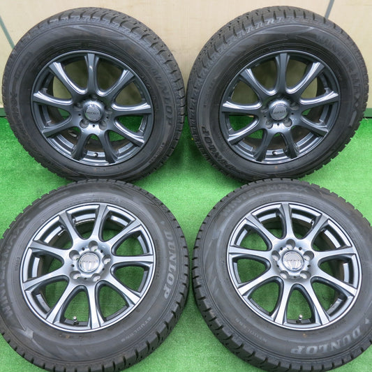 [送料無料] バリ溝！20年！キレイ！9.5分以上★スタッドレス 205/65R16 ダンロップ ウインターマックス WM02 DUFACT デュファクト 16インチ PCD114.3/5H★4111402NJス