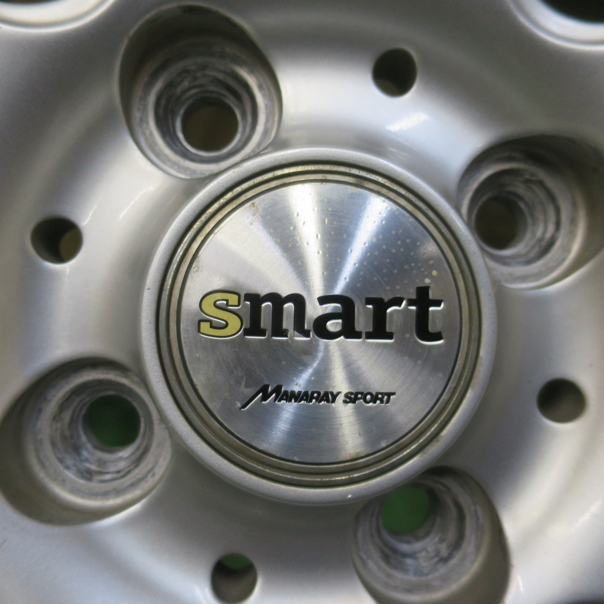 バリ溝！24年！キレイ！9.5分以上◎スタッドレス 155/65R14 ダンロップ ウインターマックス WM02 smart MANARAY SPORT スマート マナレイ 14インチ PCD100/4H◎6080902イス