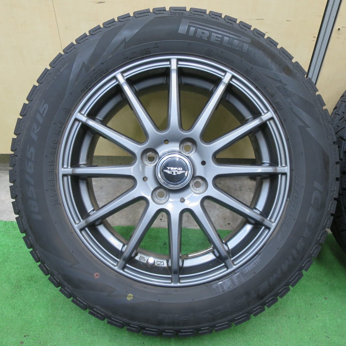 4本価格★スタッドレス 185/65R15 ピレリ アイスアシンメトリコ プラス TEAD テッド 15インチ PCD100/4H★5060404TTス