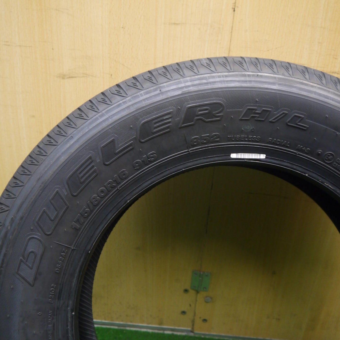 未使用！25年！1本★ジムニー 等 175/80R16 ブリヂストン デューラー H/L 852 DUELER 背面 タイヤ スペア 16インチ★6010510Hノタ