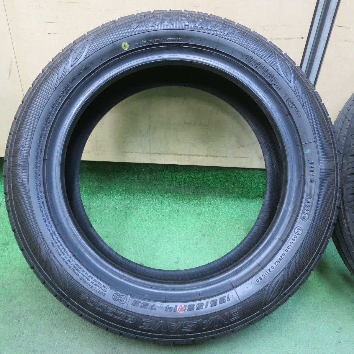 新車外し！25年★155/65R14 ダンロップ エナセーブ EC300+ タイヤ 14インチ ワゴンR ムーブ タント N-BOX スペーシア デイズ 等★5121007イノタ
