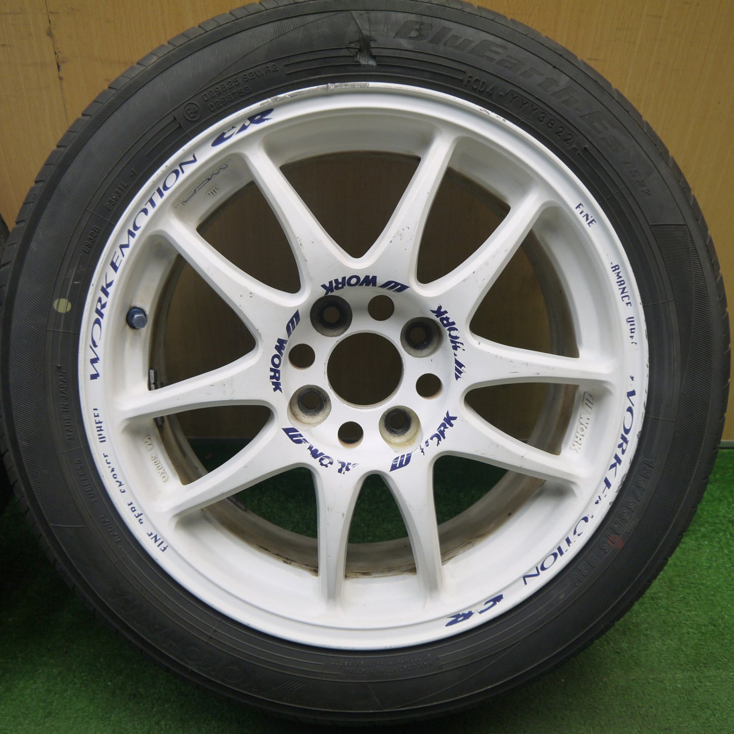 4本価格！22年★WORK EMOTION CR Kai 改 185/55R15 ヨコハマ BluEarth-ES ES32 15インチ ワーク エモーション PCD100/4H★6021611Hノ